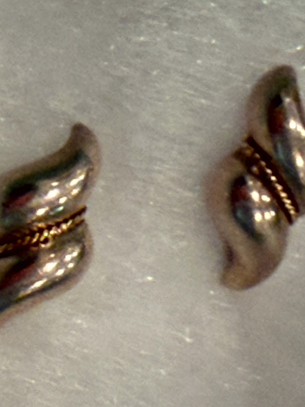 Tiffany & Co. Two-Tone Wave Stud Earrings - Silver and Gold